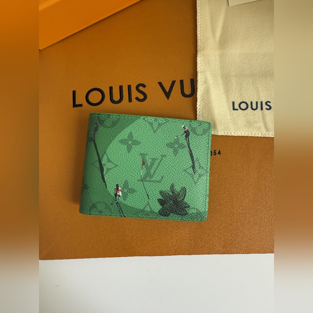 Louis Vuitton Green Slender Wallet
